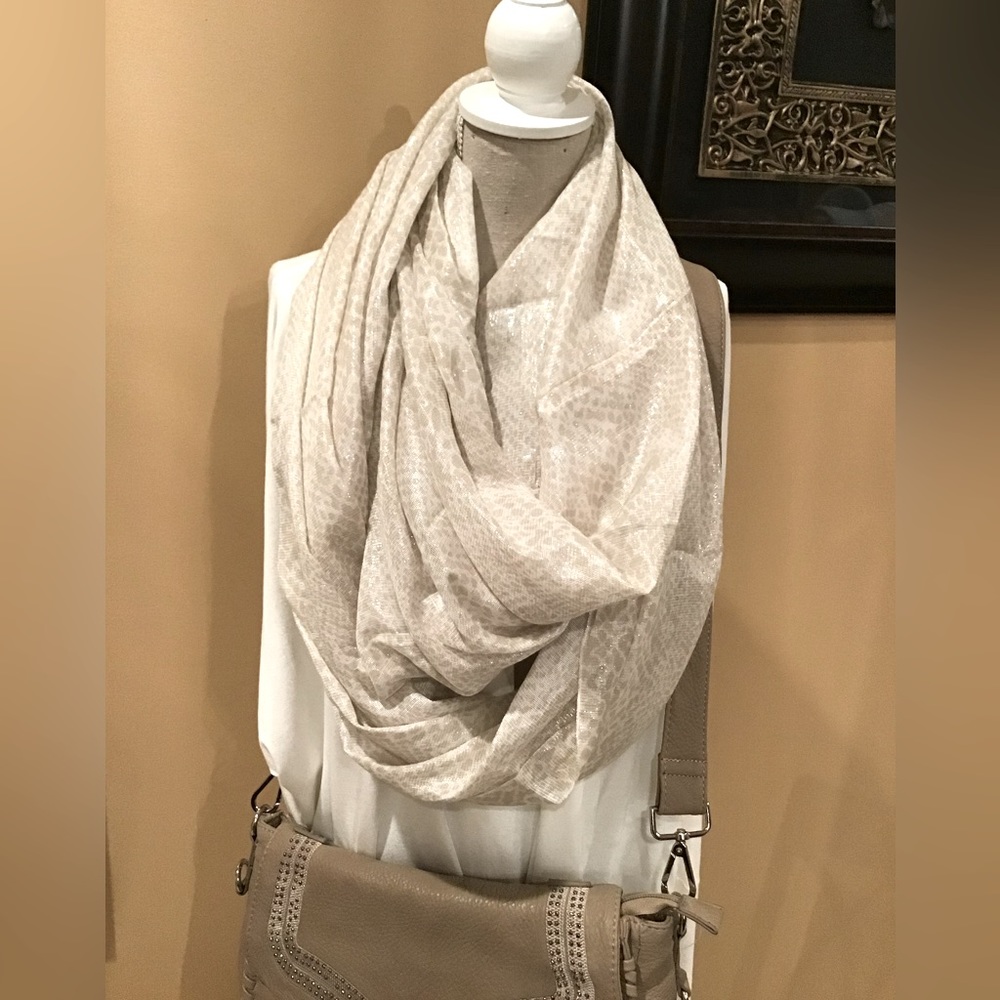 Calvin Klein Silky Snake Print Eternity Scarf